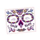 thumbnail image 5 of Pegatinas temporales para la cara de Halloween Yinane con diseño floral Estilo A, 5 of 8