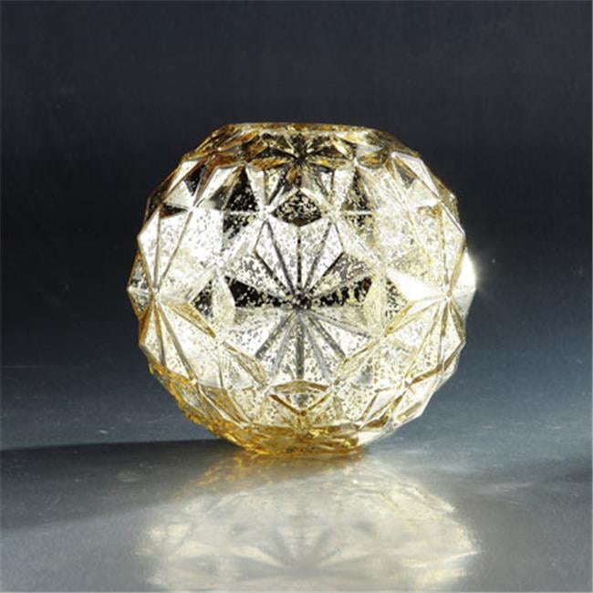 7.5 x 7.5 in. Glass Candle Holder, Silver