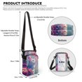 thumbnail image 6 of HELLHERO Hummingbird Rose Dream Women Adjustable Shoulder Strap Crossbody Small Crossbody Bags with Double Deck Polyester 4.33"x1.97"x7.09" for Adults, 6 of 7