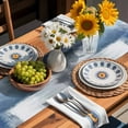 thumbnail image 2 of Dark Blue Abstract Table Runner, Modern Kitchen Table Runners Dress Scarves for Table Decorations Party/Restaurant/Indoor Outdoor Use, 18x72in, 2 of 9