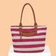 thumbnail image 3 of Bolsa de axila para mujer de axila de punto suave a rayas para viajes de vacaciones Casual diario Tmvgtek Para Estrenar, 3 of 9
