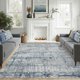 thumbnail image 3 of Alfombra Area Rugxara, azul y gris, 240 x 300 cm, lavable, resistente a las manchas, 3 of 9