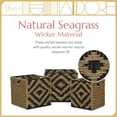 thumbnail image 2 of Adore Decor Botswana Two Tone Woven Brown Basket Set of 3, 2 of 4