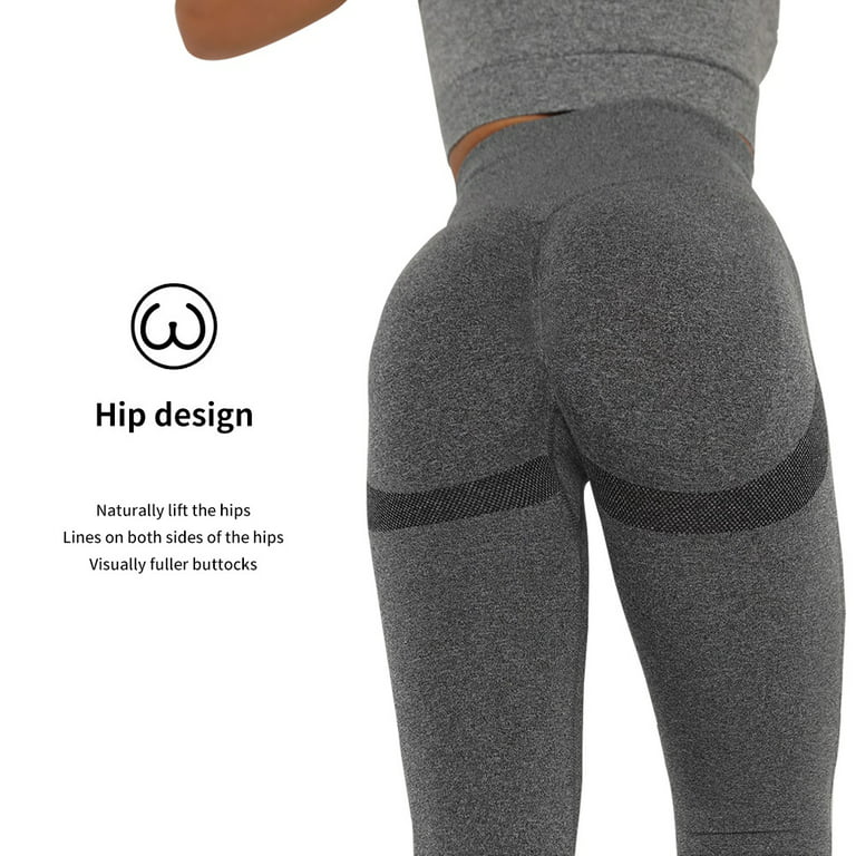 Buy wholesale HALTOO Seamless High Waisted Tummy Control Bum Shaping Grey  Yoga Pants Leggings