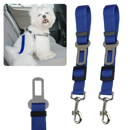 2/1x Dog Car Seat Belts Buckle, Pet Safety Seatbelt Stabilizer Adjustable Harness Protector Guard for Travel Auto Vehicle