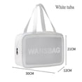 thumbnail image 5 of Toiletry Organizer Waterproof Pvc Travel Cosmetic Portable Storage Bag Transparent Zipper Makeup Storage Bag Case Female Wash Kit Jd4, 5 of 5