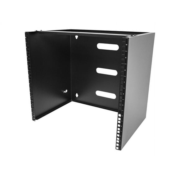 StarTech.com 10U Wall Mount Rack, 19" Wall Mount Network Rack, 14 inch Deep (Low Profile), Wall Mounting Patch Panel Bracket for Network Switches, IT Equipment, 77lb (35kg) Capacity - Network Equipment Rack (RACK-10U-14-BRACKET) - Network device mounting bracket - wall mountable - black - 10U - 19"
