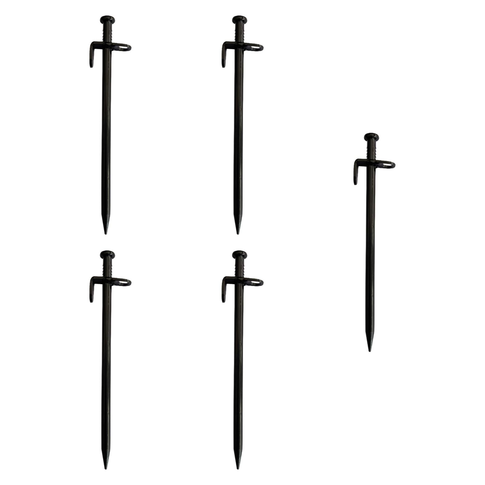 GARENDE 5Pcs Camping Stakes Forged Sturdy Unbreakable Gardening Canopies Tent Stakes 40cm