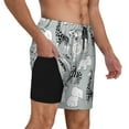 thumbnail image 3 of Gaeub African Animals Mens Swim Trunks Stretch Beach Shorts Quick Dry for Men Swim Shorts Swimwear with Pockets- Medium, 3 of 9