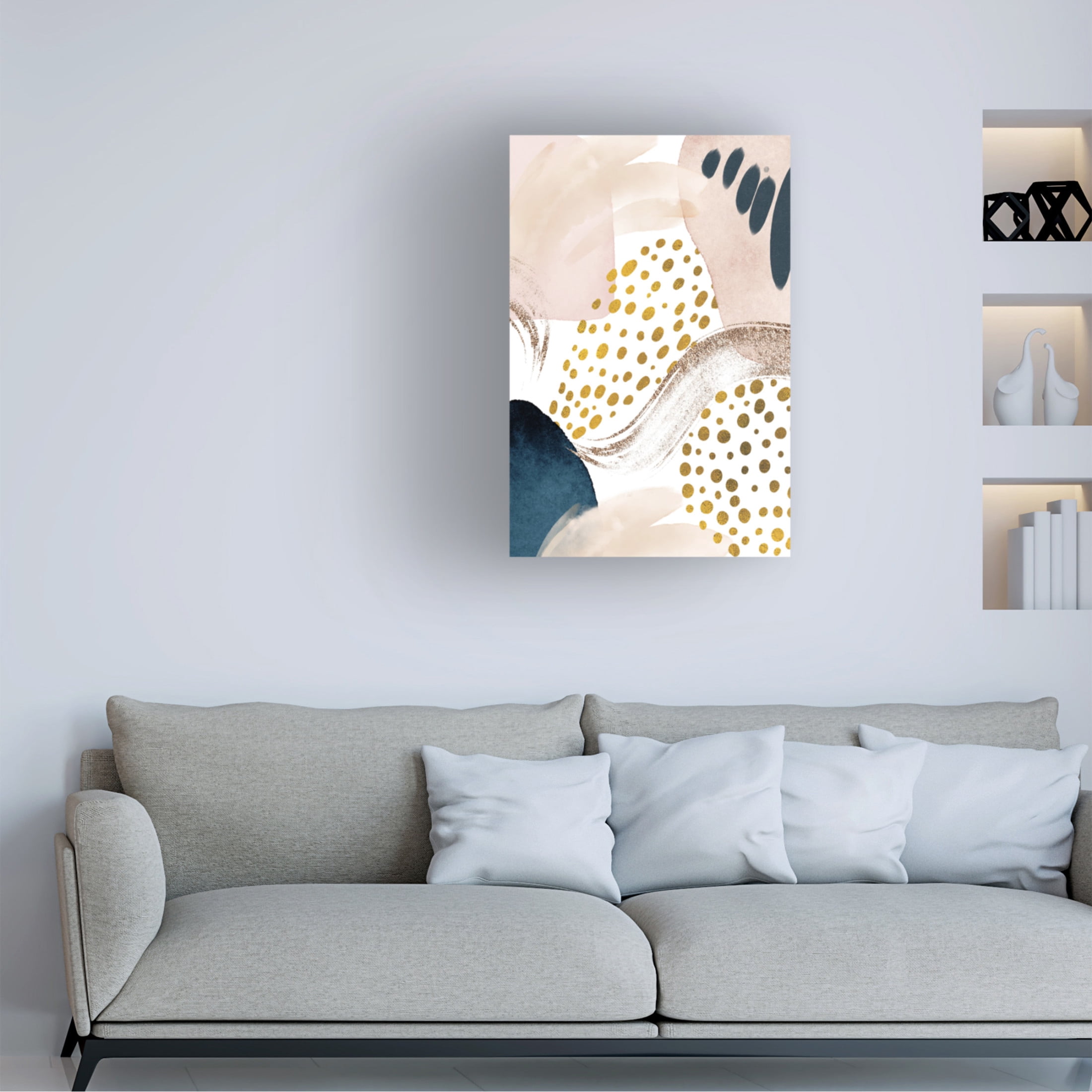 Trademark Fine Art Sally Ann Moss Smooth Abstract 3 Canvas Wall Art
