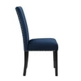 thumbnail image 5 of Blue Velvet Parsons Dining Chairs / Solid Wood Legs for Stability, 5 of 5
