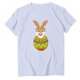thumbnail image 4 of Camiseta de manga corta de verano de Pascua con cuello redondo suelto informal estampado para mujer Fridja bn1325, 4 of 4