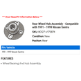 thumbnail image 2 of Rear Wheel Hub Assembly - Compatible with 1991 - 1999 Nissan Sentra 1992 1993 1994 1995 1996 1997 1998, 2 of 2