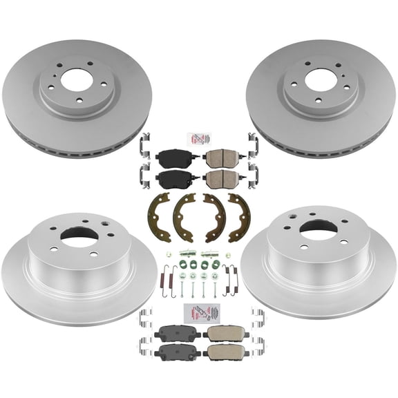 Coated Brake Rotors & Disc Brake Pads For Nissan Altima 3.5L SE-R 2005-2006