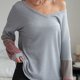thumbnail image 5 of Blusas recreativas de manga larga con bolsillo a juego y cuello redondo para mujer Fridja  fjkfkj1258, 5 of 9