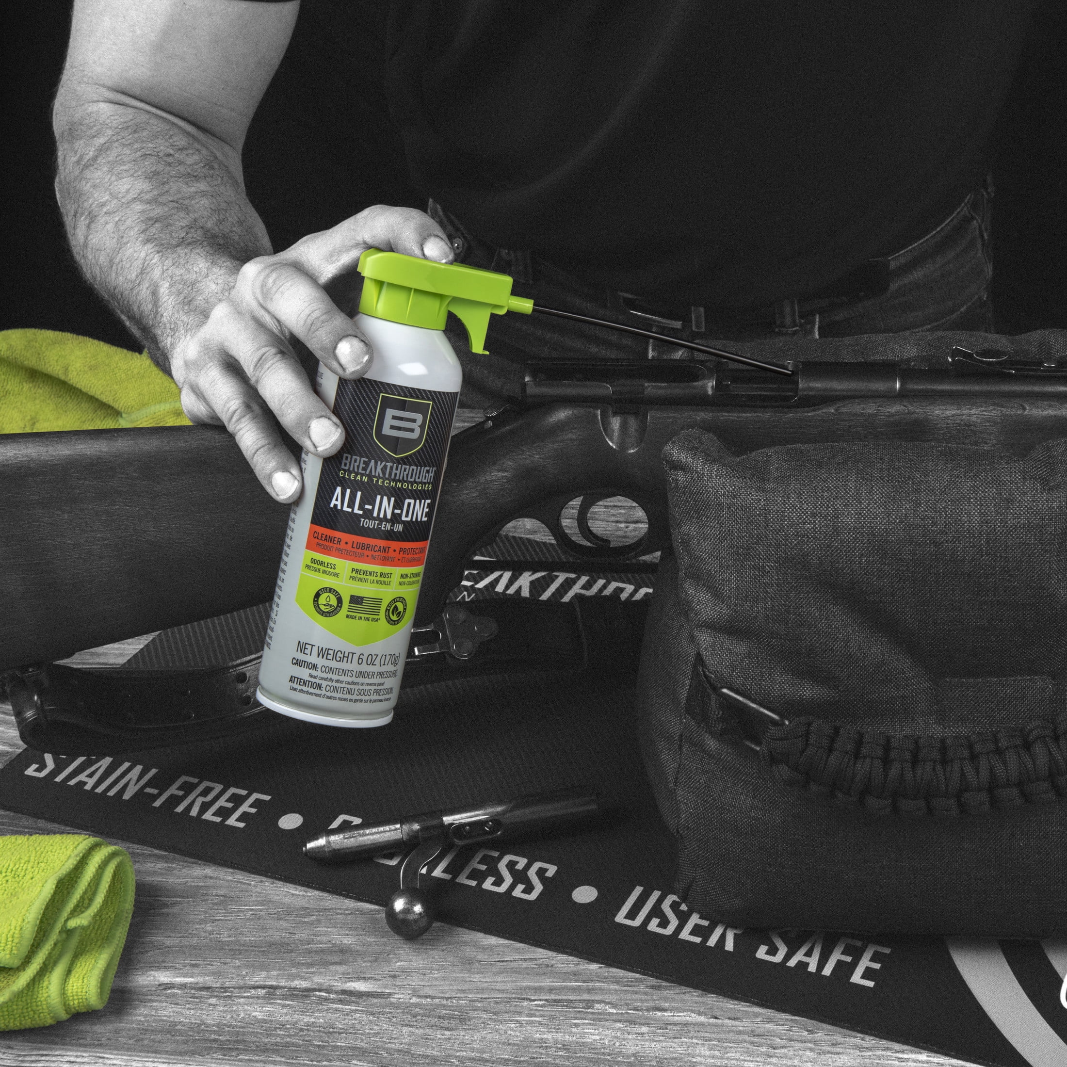 Breakthrough Clean Technologies Aerosol All-in-One (Clp), 6Oz, Clear, Gun Cleaning Solvent and Lubricant