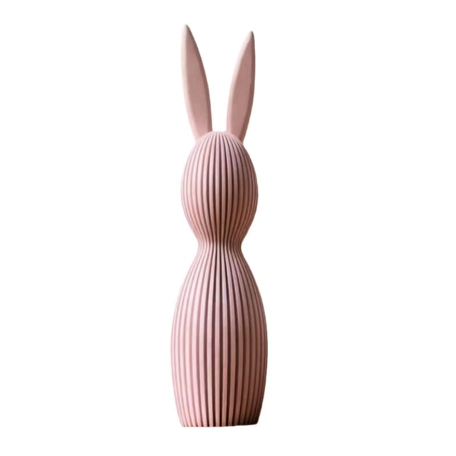 Statue Imprimée de Lapin de Pâques pour l'Extérieur, Détail Peint à la Main, Décoration de Jardin Résistante aux Intempéries pour Présentation Intérieure et Paniers de Pâques Miniatures