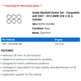 thumbnail image 2 of Intake Manifold Gasket Set - Compatible with 2007 - 2013 BMW 328i 3.0L 6-Cylinder 2008 2009 2010 2011 2012, 2 of 2