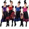 thumbnail image 2 of Disfraz de chica de salón Red Can, disfraz de burlesque del salvaje oeste, 4 colores, disfraz de vaquera, 2 of 4