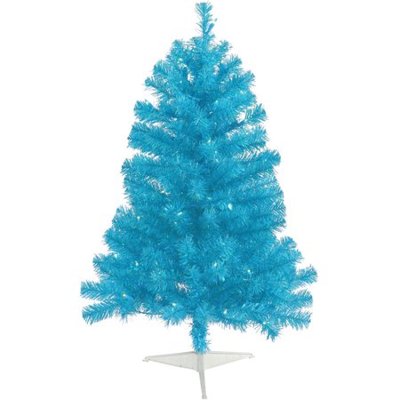 Vickerman 3' Sky Blue Artificial Christmas Tree with 50 Teal LED