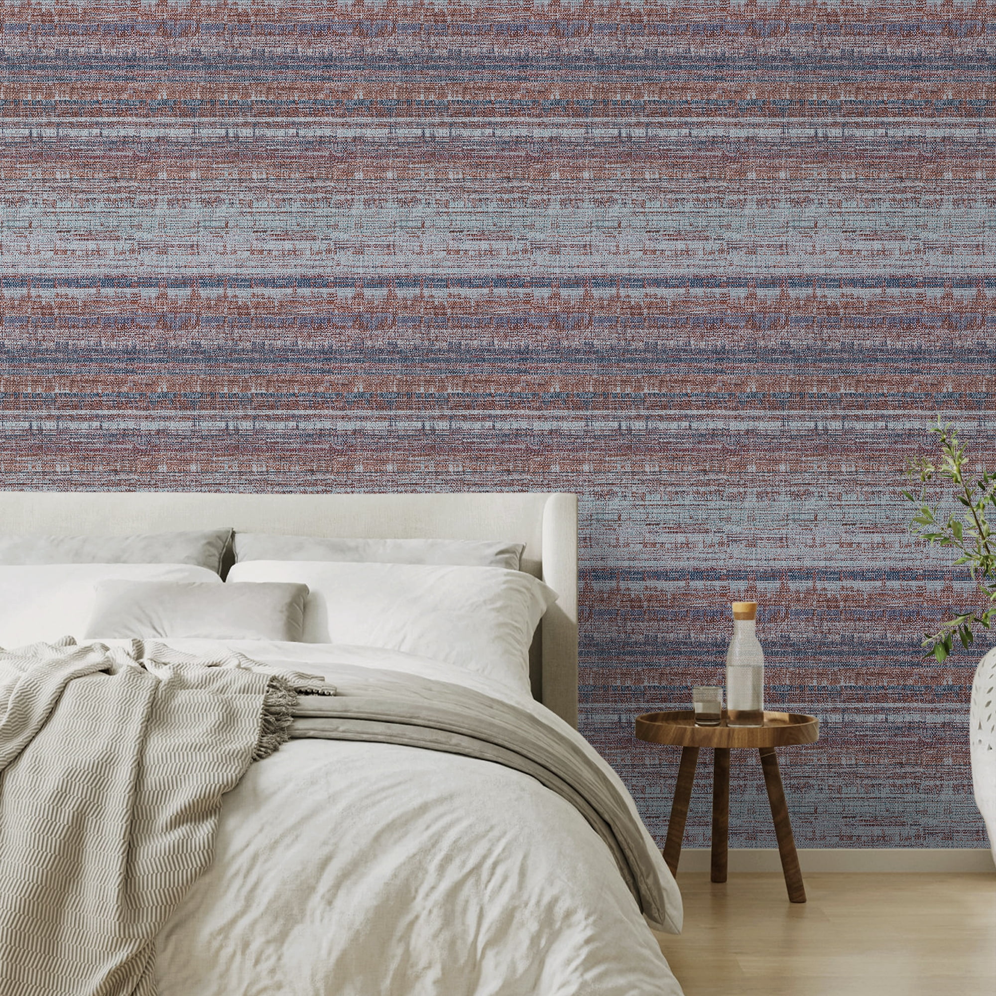 UMIGGEE Faux Grass Cloth Multicolor Wallpaper Peel and Stick Wallpaper 17.3-in x 118-in Self-Adhesive Removable Contact Paper for Furniture