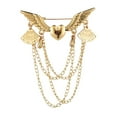 thumbnail image 1 of Broche de cadena Zulema plateado con borla para trajes de hombre dorado, 1 of 8