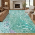 thumbnail image 6 of Addison Rugs Chantille Indoor/Outdoor Transitional Abstract Turquoise Machine Washable Rectangle Rug, 3' x 5', 6 of 8