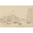 thumbnail image 2 of Sir Charles D'Oyly 18x13 Black Ornate Wood Framed Double Matted Museum Art Print Titled - The Church of St. Maria Della Salute (1840), 2 of 5