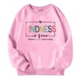 thumbnail image 5 of Tisuna Kids Girls Long Sleeve Sweatshirts Soft Crewneck Letter Print Tops Toddler Daily Wear Fall Outfits Size 4-5 Years Pink, 5 of 5