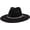 Black, variant on 10CM Big Wide Brim Fedora Hat for Women Men Western Suede Hats Large Felt Panama Hat