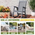 thumbnail image 4 of Homall Outdoor Rocking Chair Set of 2, Resin All-Weather Resistant High-Back Rocker for Patio, Garden, 4 of 7