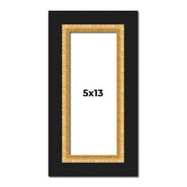 5x13 IN Frame Gold Real Wood Picture Frame Width 2.25 Inches | Interior Frame Depth 0.5 Inches |