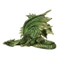 thumbnail image 2 of Silent Killer Fantasy Gothic Prowling Green Metallic Dragon Decorative Figurine, 2 of 9