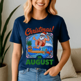 thumbnail image 5 of Christmas In August Summer Vacation Funny Santa, Retro Christmas Shirt, Xmas TShirt, Cute Santa Claus Holiday, Merry Christmas Gift, 5 of 5