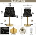 thumbnail image 4 of Adjustable 3-Color Light Desk Light Vintage Bronze Table Lamp For Bedroom Office Living Room Simple Line Drawings Of Faces Eyes & Lips, 4 of 9