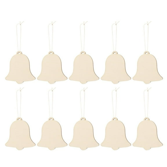 PTOOTP Beige Bell Patterned Christmas Tree Hanging Ornament 10Pcs