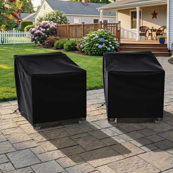 MeetLeisure Outdoor Furniture Waterproof Cover – All-Weather Protection for Your Patio & Garden, Chair Cover, Set of 2, 600D