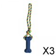 thumbnail image 1 of Runquan 3X Dog Rope Chew Toy Squeaky Rope Dog Toy for Small Medium and Large Pets Dark 3 Pcs, 1 of 8