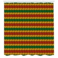 thumbnail image 3 of Ambesonne Rasta Shower Curtain, Triangle Inspired Shapes, 69"Wx70"L, Marigold Orange, 3 of 3