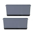 thumbnail image 3 of Bothyi 2 Pieces Window Box Planter Flower Pot Accessories Versatile with Drainage Holes Grey, 3 of 8