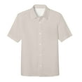 thumbnail image 4 of Boys' Button Down Shirts Boy Beige Button Down Shirt Graduation Shirts School Shirts Boys Girls Fashion, 4 of 6