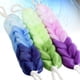 thumbnail image 5 of 3 esponjas exfoliantes de baño, esponja de ducha, esponja elástica de malla, correa de mano, tira de baño multifunción de doble cara (morado degradado, verde degradado, azul degradado)., 5 of 5
