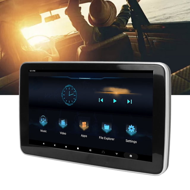 Headrest Multimedia Player, Car Headrest Monitor for 9.0 2GB 32GB ROM 1080P HD for Vehicles