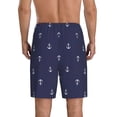 thumbnail image 3 of Easygdp Anchor Heart Blue Men's Short Pajama Pants, Sleep Shorts, Household Pants, Casual Pants with Pockets - 3X-Large, 3 of 9