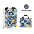 thumbnail image 2 of Yayeee Freestanding Laundry Hamper with Handle Collapsible Large Storage Basket for Clothes, Retro Plaid Lemon, 2 of 7