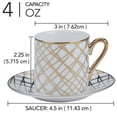 thumbnail image 2 of Certified International Matrix Gold Porcelain Espresso Cup and Saucer Dinner Plate, 2 of 3