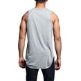 thumbnail image 3 of G-Style USA Solid Color Long Length Curved Hem Tank Top - Gray - 3X-Large, 3 of 5