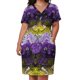 thumbnail image 2 of Vestido de dragón de damasco no binario para mujer, vestido suelto con bolsillo, colores de la bandera del orgullo no binario, 2 of 6