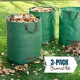 thumbnail image 3 of MEKKAPRO Lot de 3 Sacs de Jardin de 72 Gallons - Sacs Réutilisables pour Déchets de Cour, Sac pour Déchets de Pelouse et de Piscine, Sacs de Jardinage, Sac pour Feuilles Sacs de Pelouse, 3 of 5