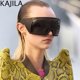 thumbnail image 5 of Gafas de sol de gran tamaño para hombre y mujer, lentes con protección Punk, Marco grande, marca de lujo, Steampunk, UV400, 2024, 5 of 5